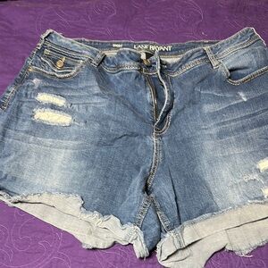 Lane Bryant Women's Blue Denim Shorts